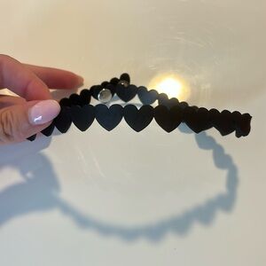 Black Heart Choker with Clasp